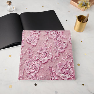 Libro De Visitas Light Pink Roses Lace Look
