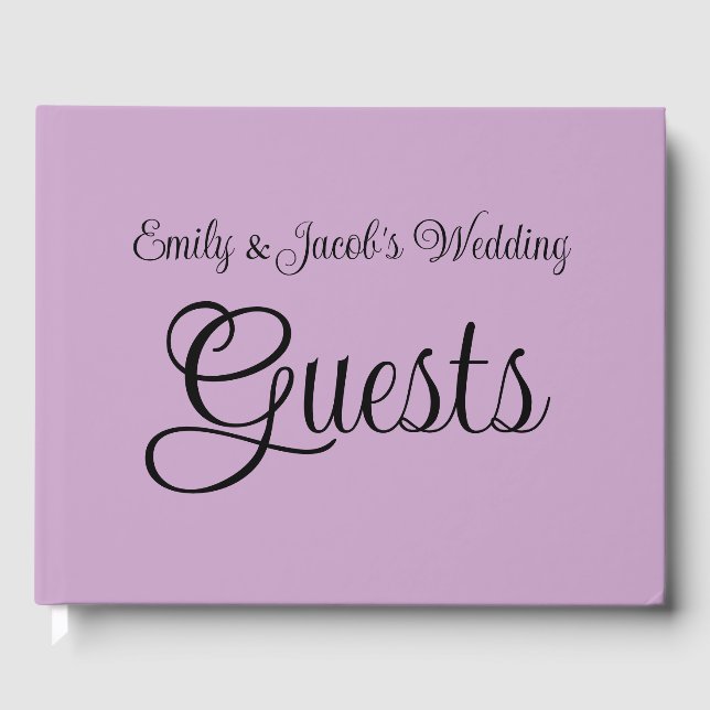 Libro De Visitas Lilac personalizado (Anverso)