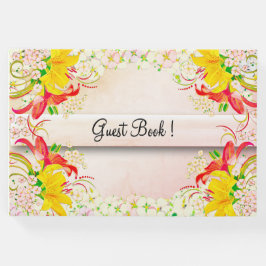 Libro De Visitas Lily Flower Garden Boda Guest Book