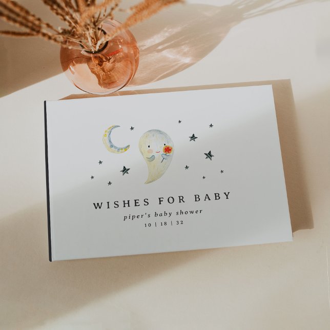 Libro De Visitas Little Boo Halloween Ghost Baby Shower (Subido por el creador)