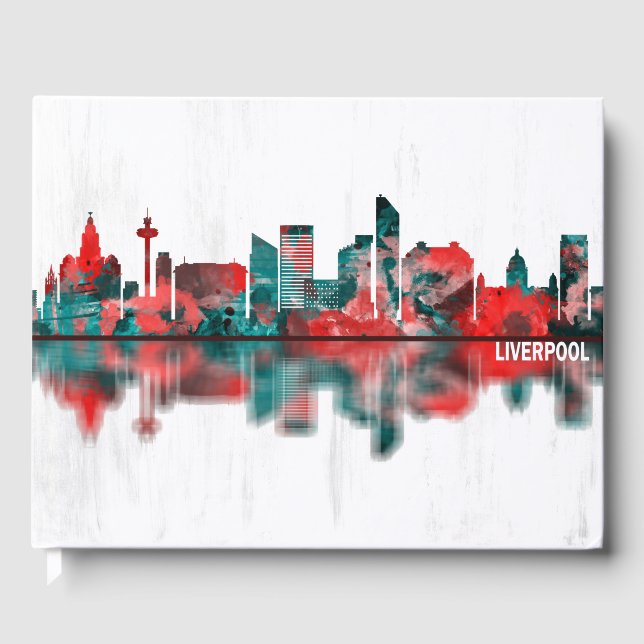 Libro De Visitas Liverpool England Skyline (Anverso)