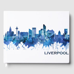 Libro De Visitas Liverpool England Skyline Blue