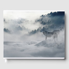 Libro De Visitas Lobos en un paisaje invernal