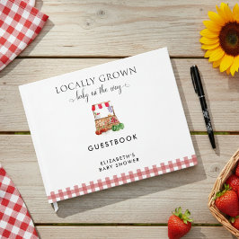 Libro De Visitas Locally Grown Baby Shower Farm Market Gingham