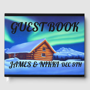 Libro De Visitas LOG CABIN WINTER WEDDING Guest Book