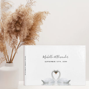 Libro De Visitas Los cisnes blancos adoran a los pájaros una simple