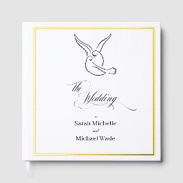 Libro De Visitas Love Birds Calligraphy Wedding