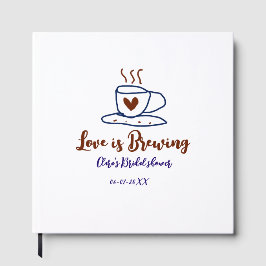 Libro De Visitas Love is Brewing marrón azul despedida de soltera a