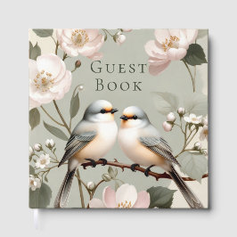 Libro De Visitas LoveBird Floral Engagement Party Guest Book