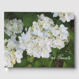 Libro De Visitas Lovely Hortensias Blancas
