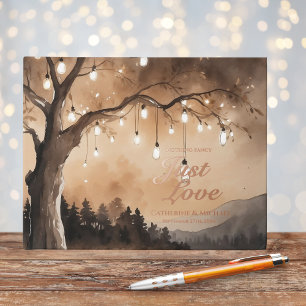Libro De Visitas Luces De Cadenas En La Boda Romántica De Árbol De