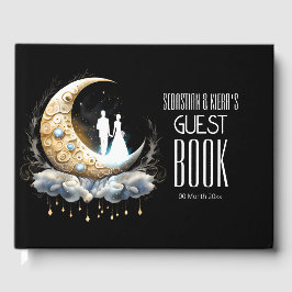 Libro De Visitas Luna de luna creciente de pareja celestial de novi