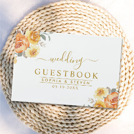 Libro De Visitas Luxurious Floral Wedding with Orange Flowers