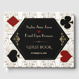 Libro De Visitas Luxury Casino Gold White Art Deco 20s Wedding 