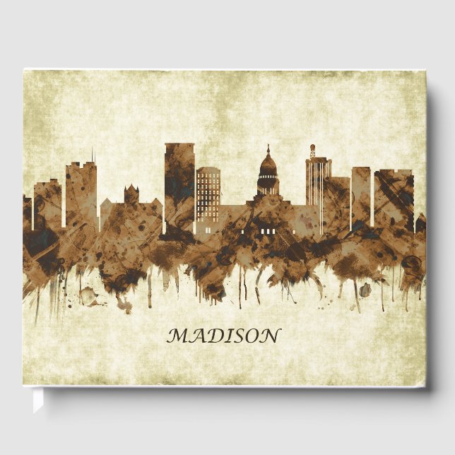 Libro De Visitas Madison Wisconsin Cityscape (Anverso)