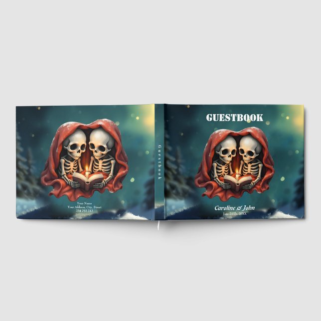 Libro De Visitas Magical winter moments, two skeletons  (Lleno)