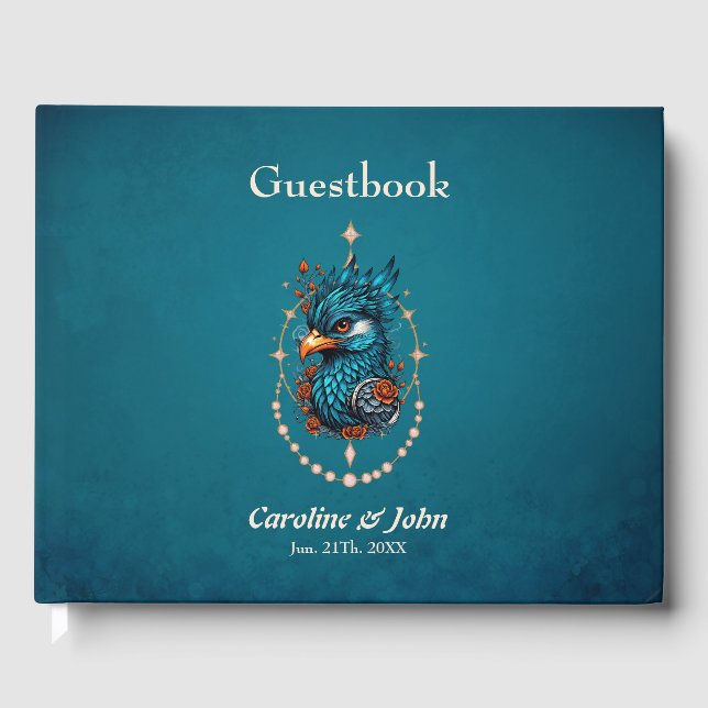 Libro De Visitas Magnífico pájaro azul. (Anverso)