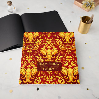 Libro De Visitas  Majestic Memories: Customizable Crimson Elephant 