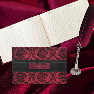 Libro De Visitas Mala Boda gótica, roja y negra en Damasco