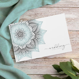 Libro De Visitas Mandala Lace Boda Lt. Blue ID968