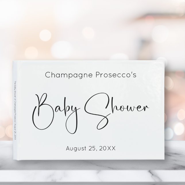 Libro De Visitas Manual de Baby Shower de escritura moderna (Subido por el creador)