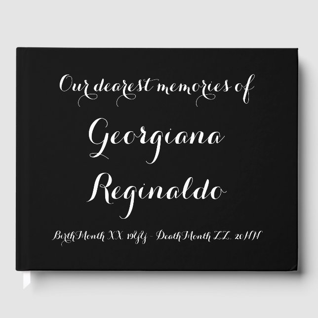 Libro De Visitas Manual de Condolencias Básicas y Sencillas (Anverso)