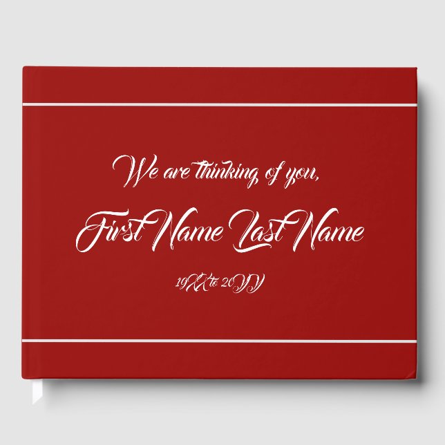 Libro De Visitas Manual de Recuerdos simples y personalizados (Anverso)