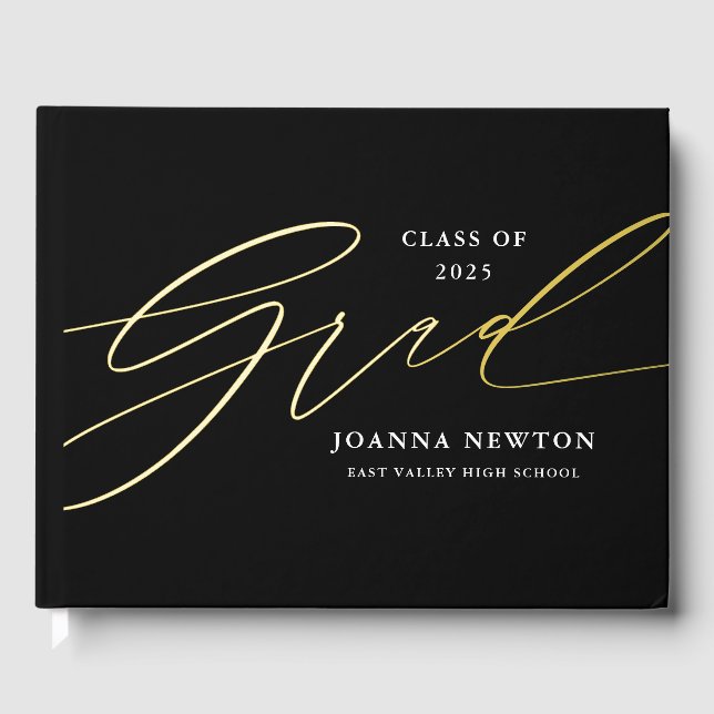 Libro De Visitas Manual de Relieve metalizado de Graduación de Guió (Anverso)