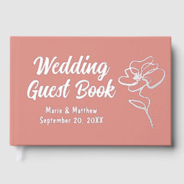 Libro De Visitas Manual de Relieve metalizado de sketch floral clás