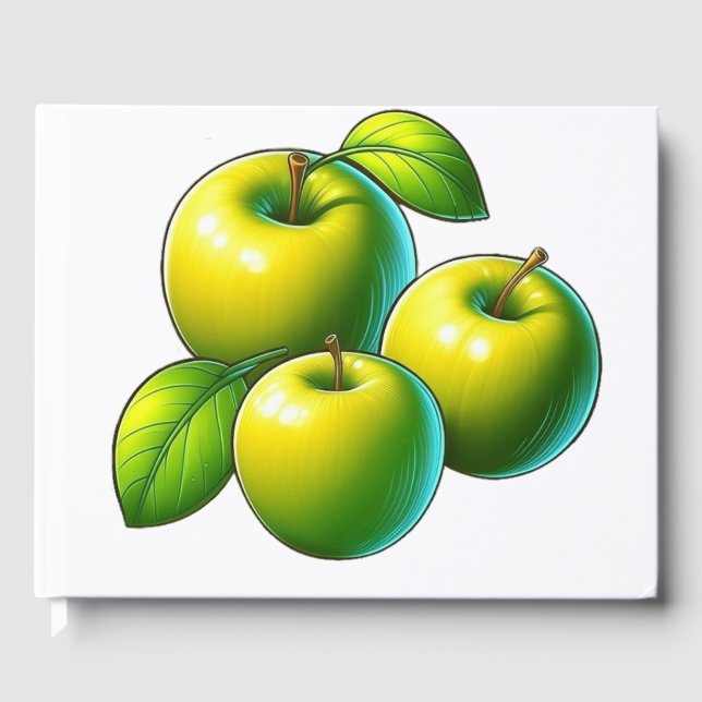 Libro De Visitas Manzanas verdes brillantes (Anverso)