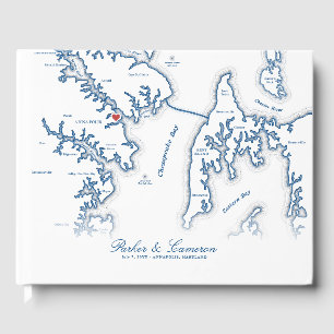 Libro De Visitas Mapa de Annapolis Maryland Boda de destino