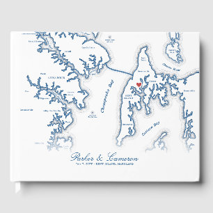 Libro De Visitas Mapa de destino de la Isla de Kent en Maryland