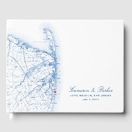 Libro De Visitas Mapa elegante de la rama larga de Nueva Jersey