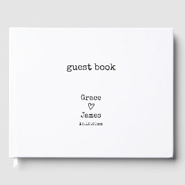 Libro De Visitas Máquina de escribir simple Typograph Boda personal