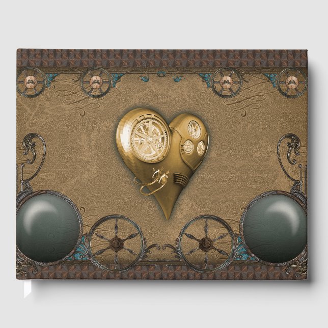 Libro De Visitas Maravilloso corazón de steampunk (Anverso)