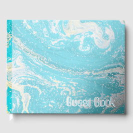 Libro De Visitas Marble Foil Guest Book