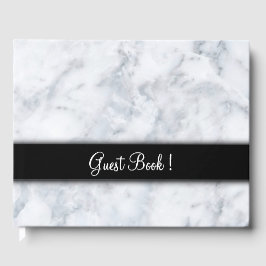 Libro De Visitas Marble W Black Sash Guest Book