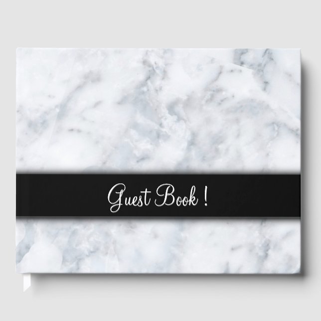 Libro De Visitas Marble W Black Sash Guest Book (Anverso)
