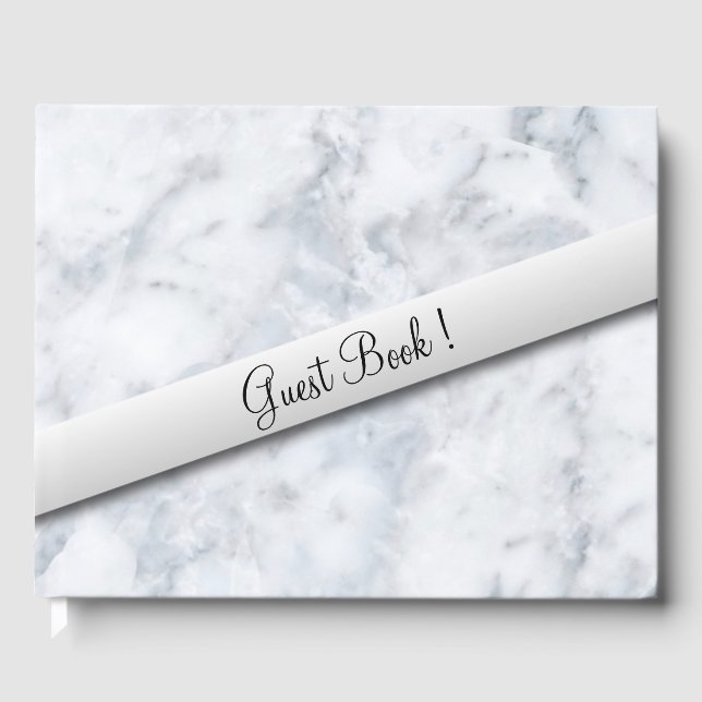 Libro De Visitas Marble W White Sash Guest Book (Anverso)