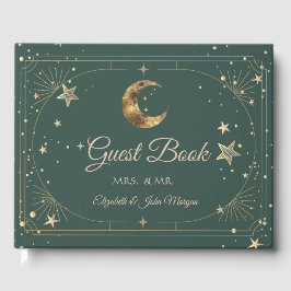 Libro De Visitas Marco de Luna Estrellas Celestiales Boda