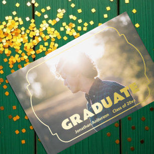 Libro De Visitas Marco geométrico de foto de graduación