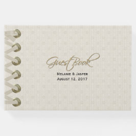 Libro De Visitas Marfil Linen Look Custom Wedding Guest Book