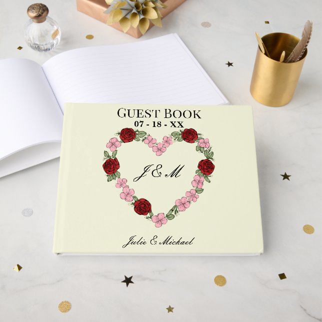 Libro De Visitas Mariage champêtre (Anverso Abierto)