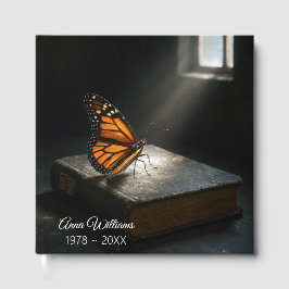 Libro De Visitas Mariposa monarca sobre una sagrada Biblia