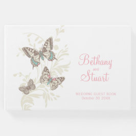 Libro De Visitas mariposas de colores bodas giran