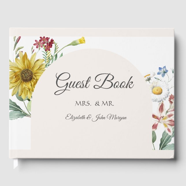 Libro De Visitas Mariposas de girasol silvestre (Anverso)