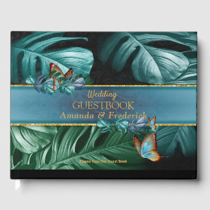 Libro De Visitas Mariposas de paraídas/salpicaduras de turquesa tro