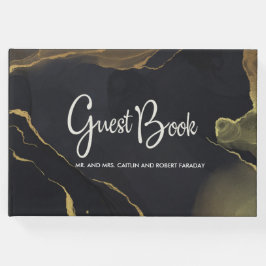 Libro De Visitas Mármol negro y oro