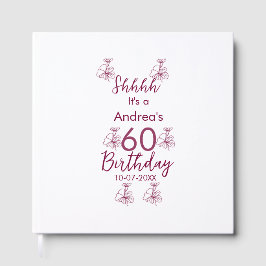 Libro De Visitas Marron white mauve shhhh nombre floral de 60 años