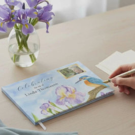 Libro De Visitas Martín Pescador Iris Morados Celebración de la Vid